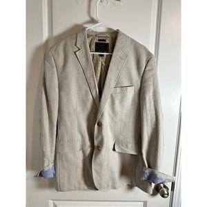 Jos. A. Bank Reserve Beige‎ Linen Tailored Fit Blazer Jacket Women's